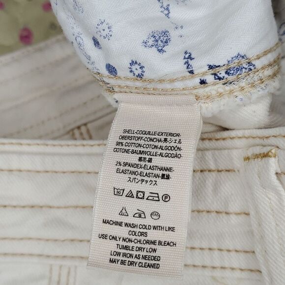 We The Free Stretch Cream Short Denim Skirt, Sz 28 - Picture 6 of 7